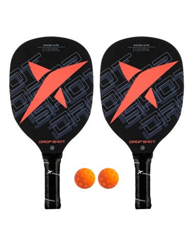 Pack 2 palas Pickleball Drop Shot Rafaga 1.0 + 2 bolas