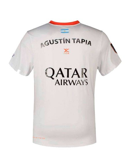 Maglia ufficiale bianca 2023 Nox Agustin Tapia | Abbigliamento da Padel