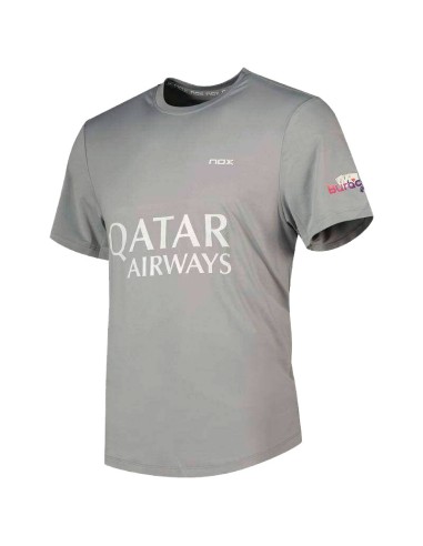 Offizielles graues T-Shirt Nox Agustin Tapia 2023 | Padel-Bekleidung