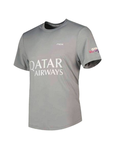 Camiseta cinza oficial Nox Agustin Tapia 2023 | Roupas de padel