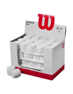 Caja 60 Overgrips Wilson Liso Blanco