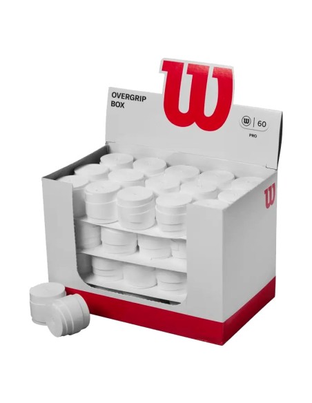 Caja 60 Overgrips Wilson Liso Blanco