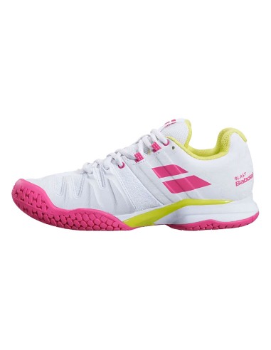Chaussures Babolat Propulse Blast Blanc/Rose | Chaussures de padel