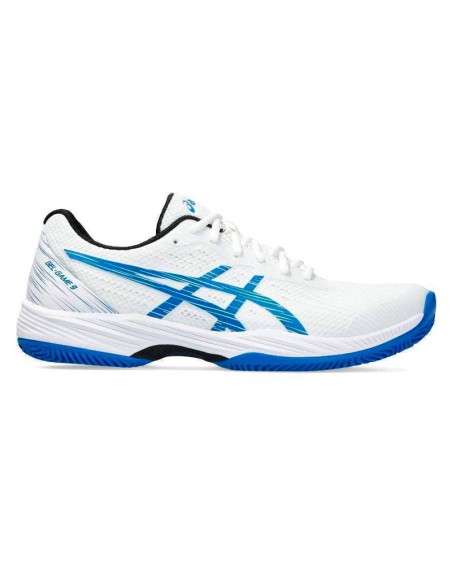 Chaussures Asics Gel Game 9 Clay Blanc Bleu | Chaussures de padel