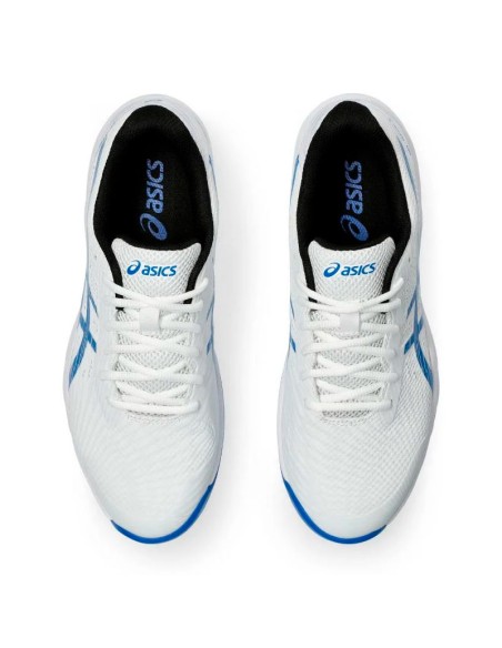 Chaussures Asics Gel Game 9 Clay Blanc Bleu | Chaussures de padel