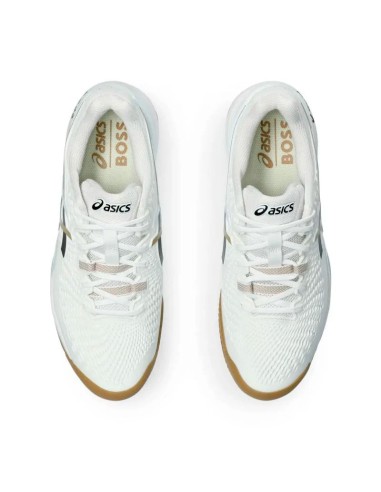 Chaussures Asics Boss Gel Resolution 9 Clay Blanc Or | Chaussure...