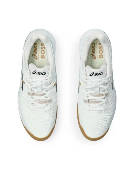 Zapatillas Asics Boss Gel Resolution 9 Clay Blanco Dorado