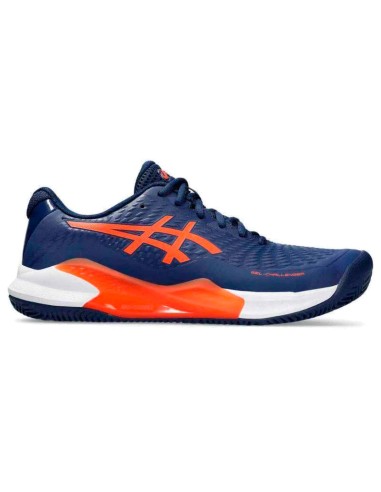 Asics Gel Challenger 14 Clay Marineblau Orange Schuhe Padel Schuhe