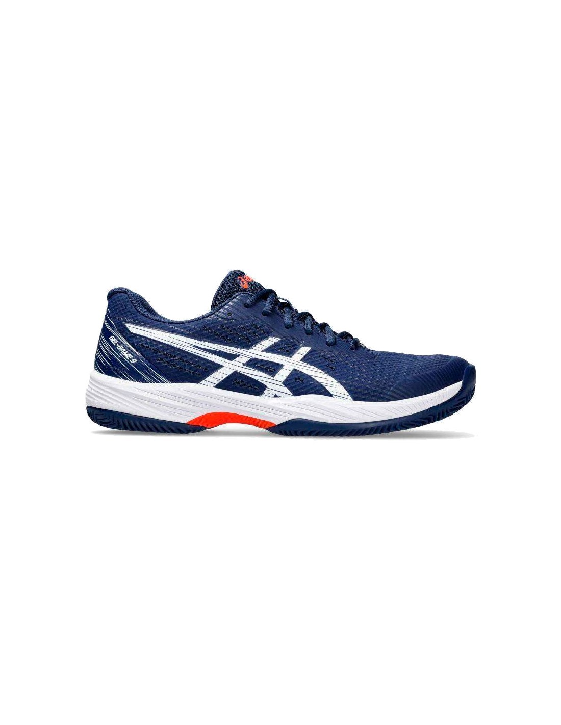 Asics Gel Game 9 Clay Marineblau WeiB Schuhe Padel Schuhe