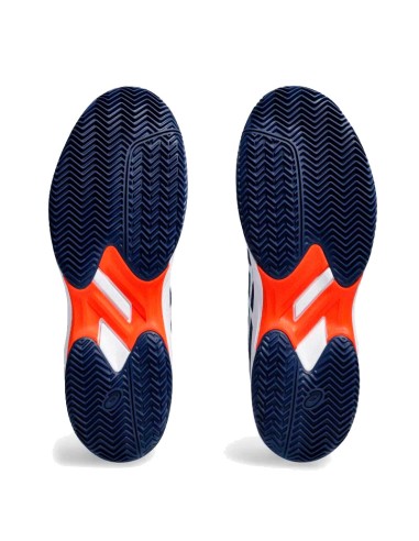 Chaussures de terre battue Asics Gel Game 9 Bleu marine Blanc | Baskets de...