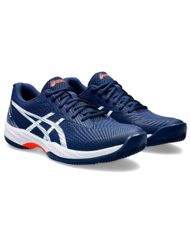 Chaussures Asics Gel Game 9 TERRE BATTUE Bleu Marine Blanc Chauss