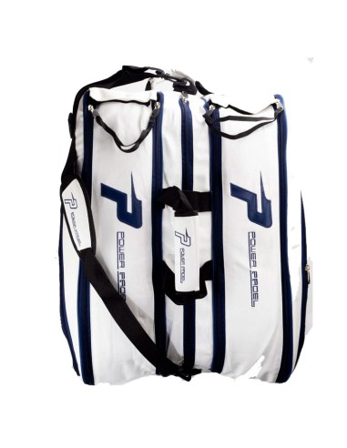 Borsa da paddle Power Padel bianca e blu scuro