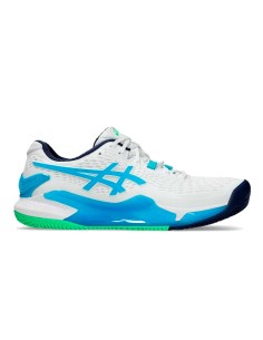 Scarpe Asics Gel Resolution 9 Clay Bianco Acqua | Scarpe da ginnastica di ...
