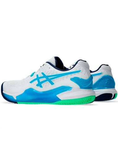 Zapatillas Asics Gel Resolution 9 Clay Blanco Aqua