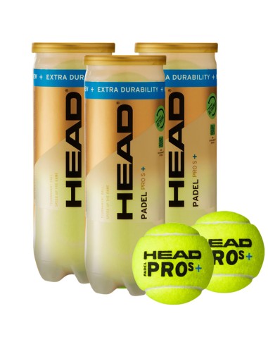 Pelotas Head Padel PRO S + (Pack x3)