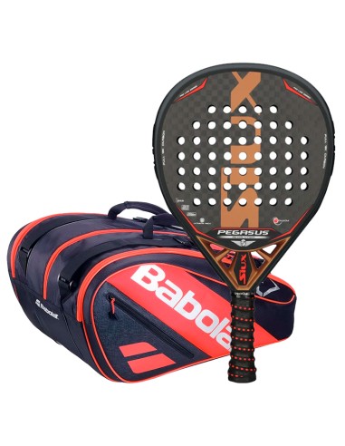 Pack de padel Siux Pegasus Rev 12K + Paletero Juan Lebron