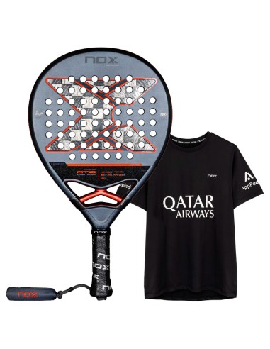 Padel Pack Nox AT10 Genius 18K 2025 + Camiseta Nox Tapia Negro