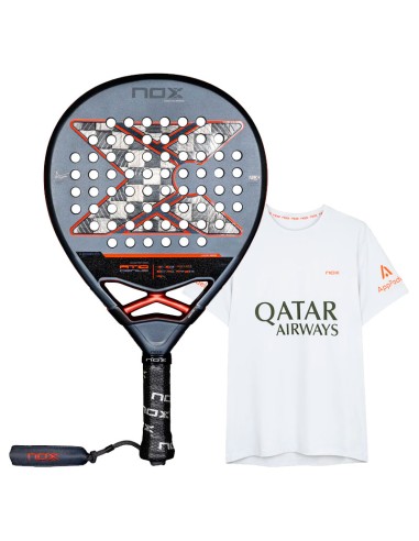 Padel Pack Nox AT10 Genius 18K 2025 + Camiseta Nox Tapia Blanco