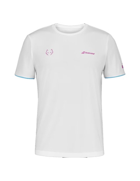 Babolat Crew Neck Tee Juan Lebron White T-shirt | paddle clothes pa...
