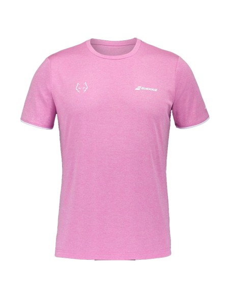 Babolat Crew Neck Tee Juan Lebron Pink T-shirt | paddle clothes pad...