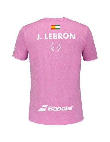 T-shirt col rond Babolat Juan Lebron rose T-shirt | vêtements de pa...
