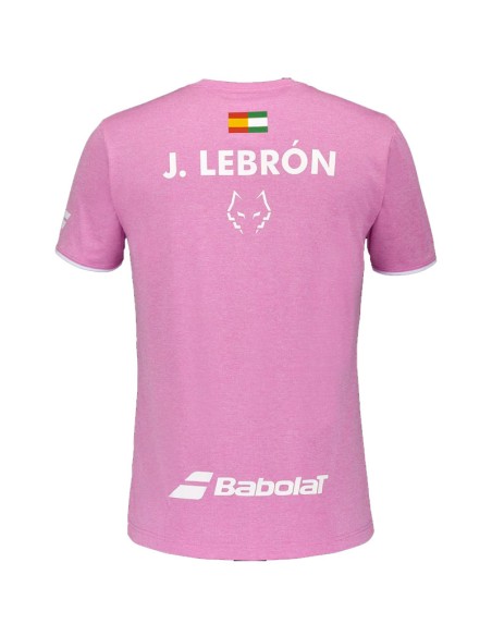 T-shirt col rond Babolat Juan Lebron rose T-shirt | vêtements de pa...