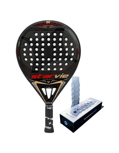 Padel Pack StarVie Basalto Carbon + Grip Hesacore