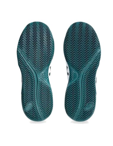 Asics Gel Dedicate 8 Clay Schuhe Weiß Grün Saxon | Padel-Schuhe