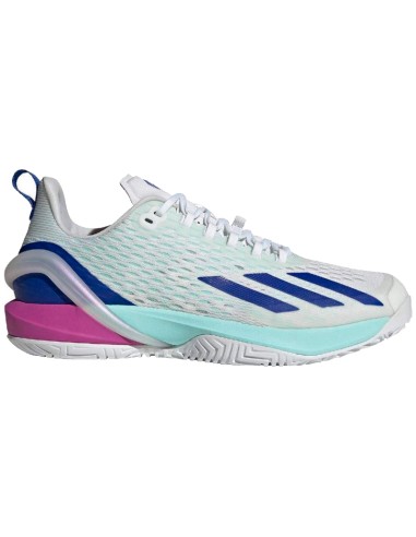 Scarpe da ginnastica Adidas Adizero Cybersonic bianche e blu acqua