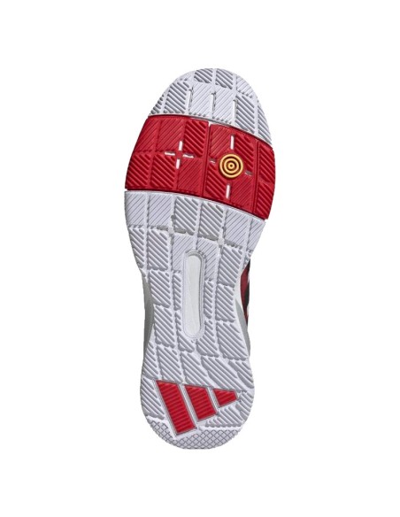 Adidas Crazyquick LS Padelschuhe weiß schwarz rot | Padel-Schuhe