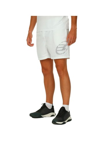 Short Bullpadel Blanc BPPT PN04 | Vêtements de padel pour hommes