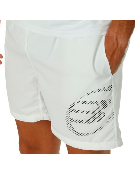 Short Bullpadel White BPPT PN04 | Men's padel clothing Men's padel ...
