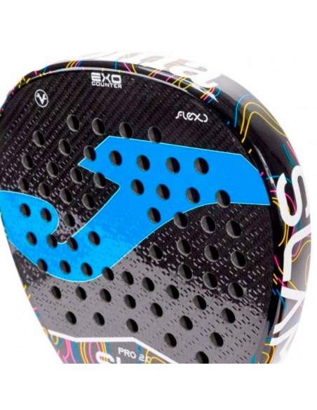 Pala de pádel Joma Slam Pro 2.0 Negro Turquesa