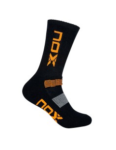 Meias Técnicas Nox Cano Médio Pretas Laranja | roupas de remo