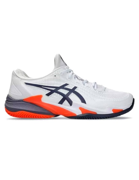 Asics Court FF 3 Clay Weiß Grau Orange Sneakers | Padel-Schuhe