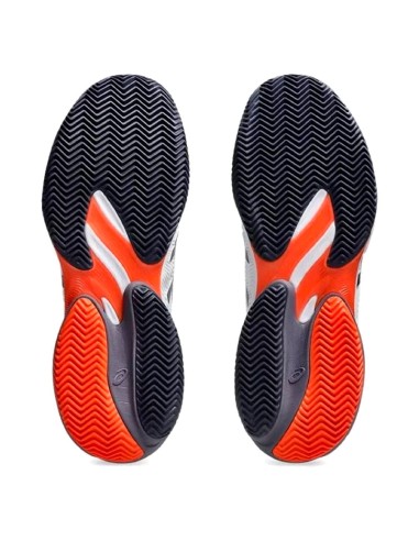 Scarpe da ginnastica Asics Court FF 3 Clay bianche grigie arancioni...