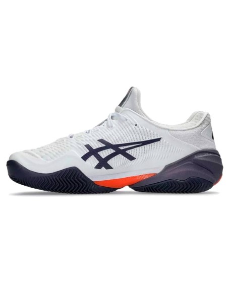 Asics Court FF 3 Clay Weiß Grau Orange Sneakers | Padel-Schuhe