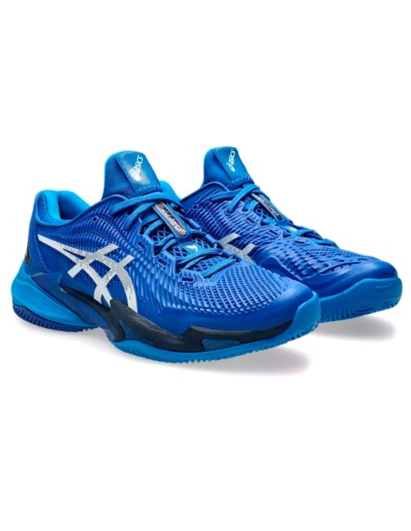 Tênis Asics Court FF 3 Novak Clay Azul Preto Prata | Padel Tênis
