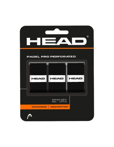 Overgrips Head Padel Pro Negro Perforated