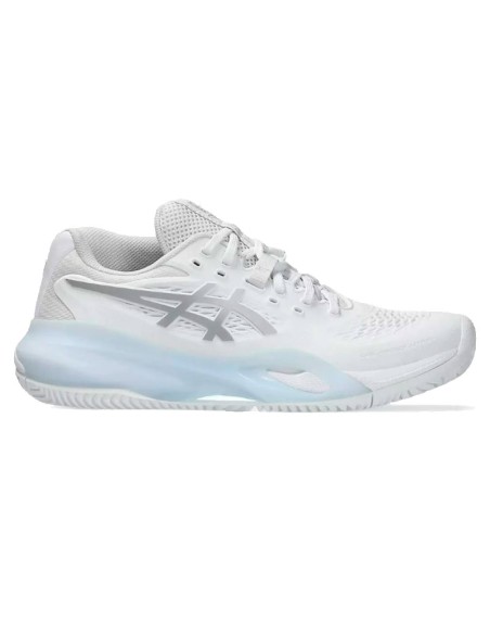 Baskets Asics Gel Resolution X Clay Blanc Argent pour femme | Chaus...