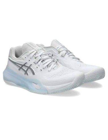 Asics Gel Resolution X Clay White Silver Women's Sneakers | Padel S...
