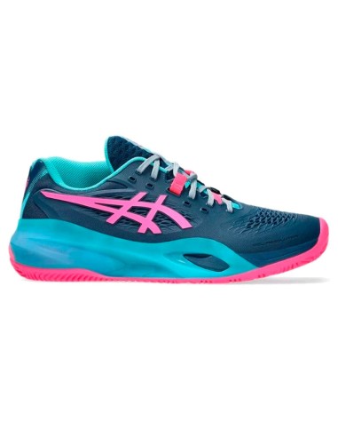 Zapatillas Asics Gel Resolution X Padel Azul Mako Rosa