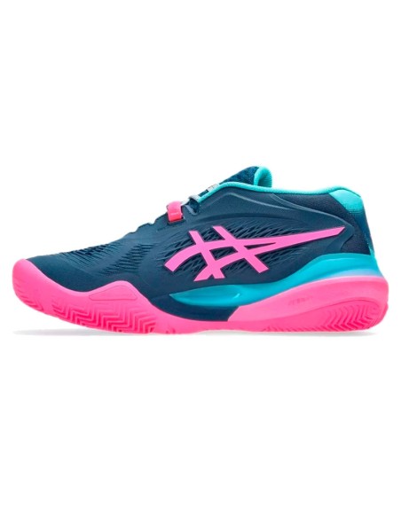 Zapatillas Asics Gel Resolution X Padel Azul Mako Rosa