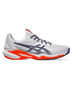 Tênis Asics Solution Speed FF 3 Clay Branco Cinza Laranja | Padel T...