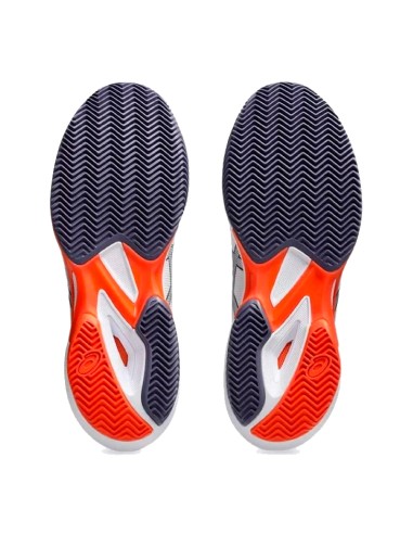 Asics Solution Speed FF 3 Clay Weiß Grau Orange Turnschuhe | Padel-...