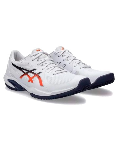 Asics Solution Swift FF 2 Clay White Blue Orange Sneakers | Padel S...