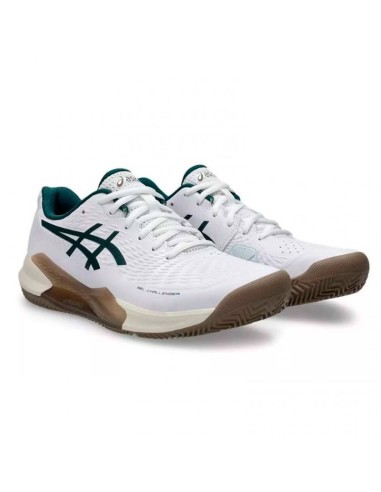 Baskets Asics Gel Challenger 14 Clay Blanc Vert Foncé | Chaussures ...