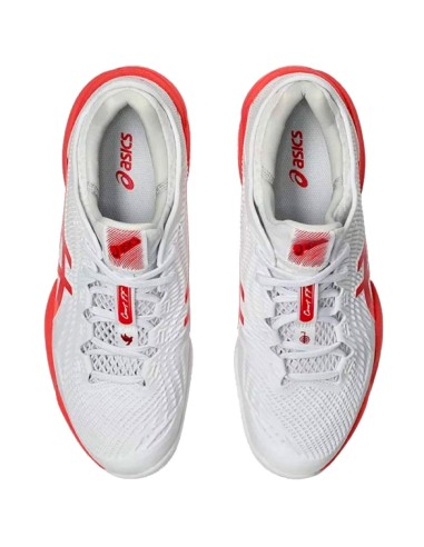 Asics Court FF 3 Novak Clay Weiß-Rot Sneakers | Padel-Schuhe