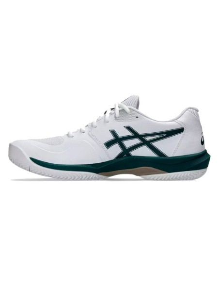 Baskets Asics Game FF Clay blanches et vertes Saxon | Chaussures de...