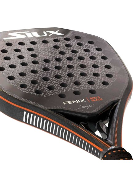 Pala de pádel Siux Leo Augsburger Fenix Pro 5 Black 2025 | Siux pad...